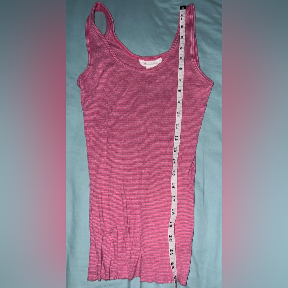 Abercrombie & Fitch Pink & Pink Striped Ribbed Tank Size Medium Y2K - Picture 11 of 11
